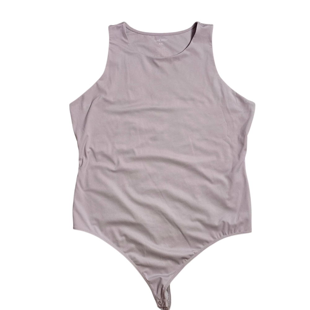 Nine West Pastel Lilac Slimming Bodysuit Top XXL